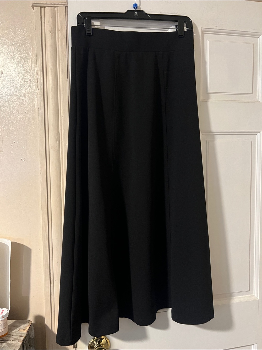 Women's Black Maxi Skirt with Flowing A-Line Silhouette